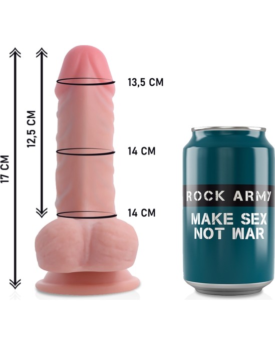 Rock Army Strap-on biksītes ar dubultā blīvuma Dildo 17 CM