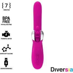 Diversia Vibrators ar klitora stimulātoru 24 CM