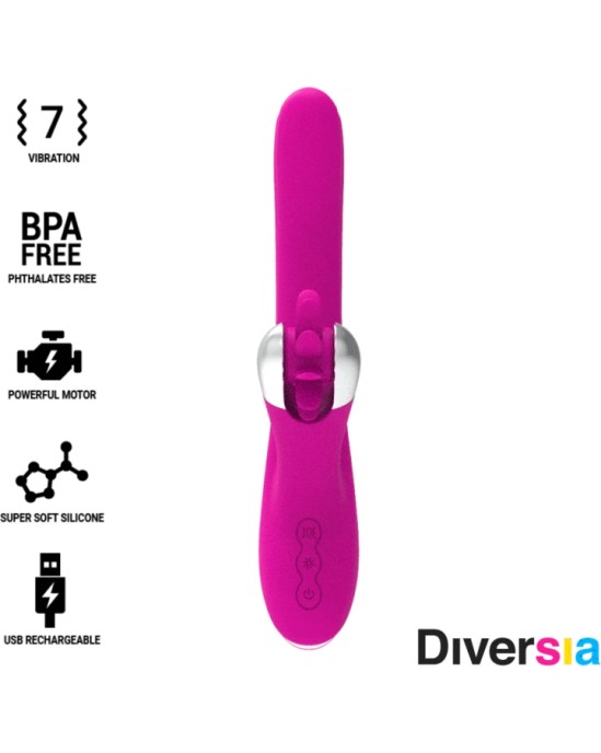 Diversia Vibrators ar klitora stimulātoru 24 CM