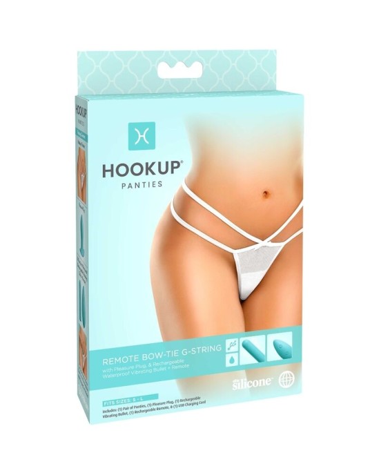 Hook Up PANTIES - REMOTE BOW-TIE G-STRING S-L