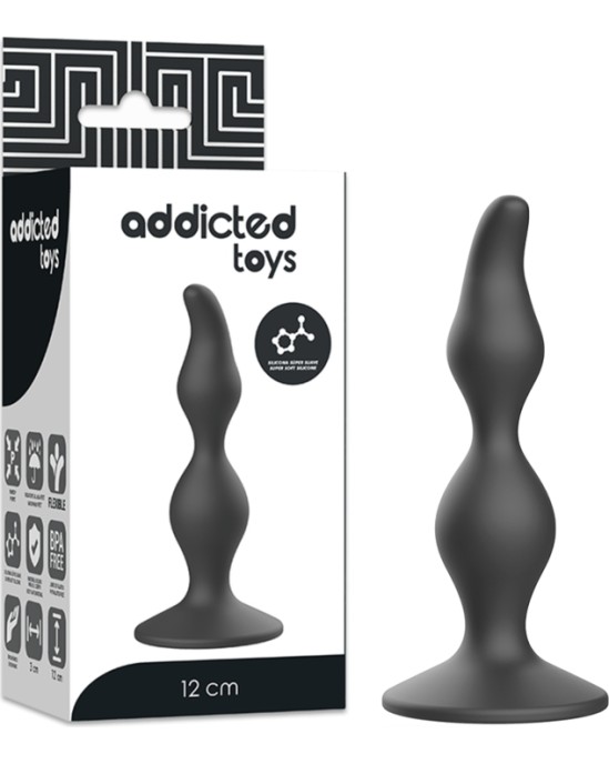 Addicted Toys АНАЛЬНАЯ СЕКСУАЛЬНАЯ ПРОБКА 12 СМ, ЧЕРНАЯ