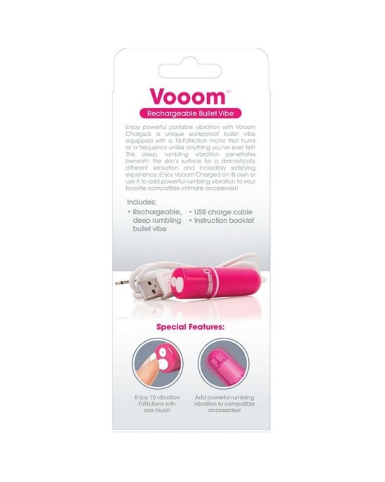 Screaming O RECHARGEABLE VIBRATING BULLET VOOOM rozā