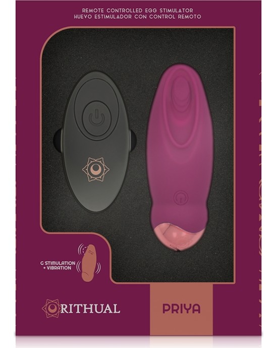 Rithual PRIYA ДИСТАНЦИОННО УПРАВЛЯЕМОЕ ЯЙЦО G-SPOT + ВИБРАЦИЯ