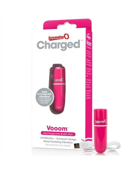 Screaming O RECHARGEABLE VIBRATING BULLET VOOOM rozā