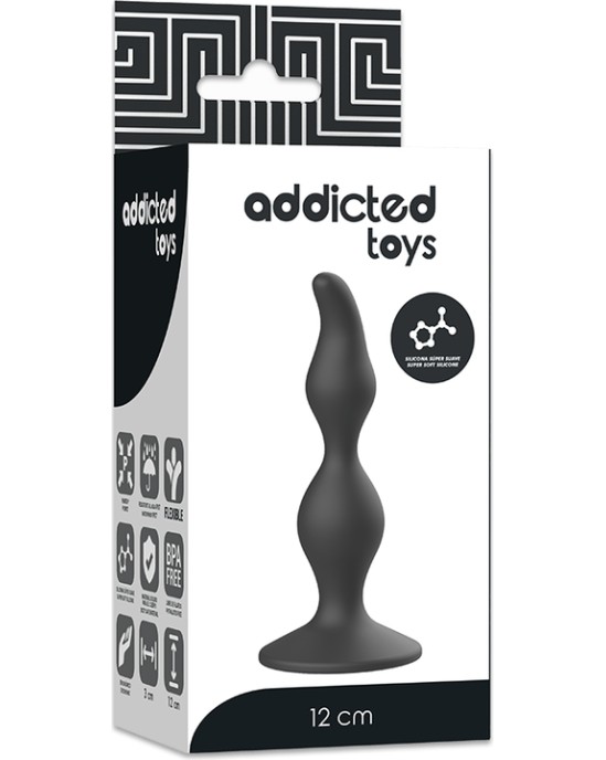 Addicted Toys Anālais spraudnis 12CM melns