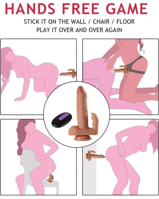 Shequ Austin Dildo with 10 Modes of Vibration and Clitoris Stimulator