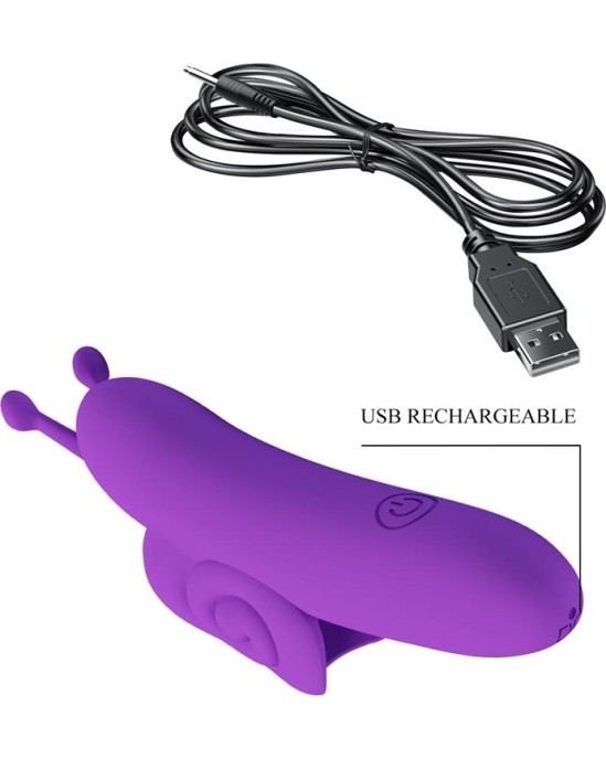 Prettylove Finger Vibrator Snail Purple