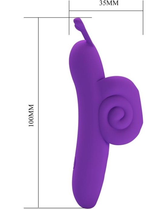 Prettylove Finger Vibrator Snail Purple
