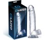 Glazed Realistic Dildo with Testicles Crystal Material 22 cm