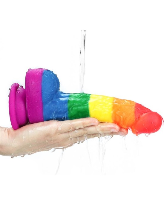 Lovetoy Dildo Prider 8 Liquid Silicone LGBT
