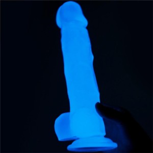 Lovetoy Dildo 8.5 Lumino Blue Light