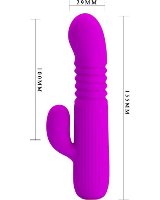 Prettylove Leopold Thrusting Vibe USB Silicone