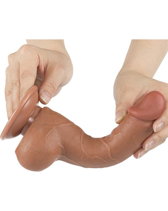 Lovetoy Dildo Sliding Skin 7.5 Brown