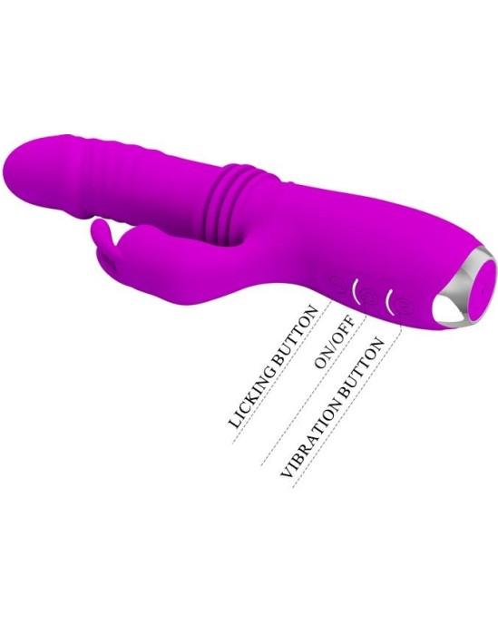 Prettylove Dorothy Thrusting Vibrator USB Purple