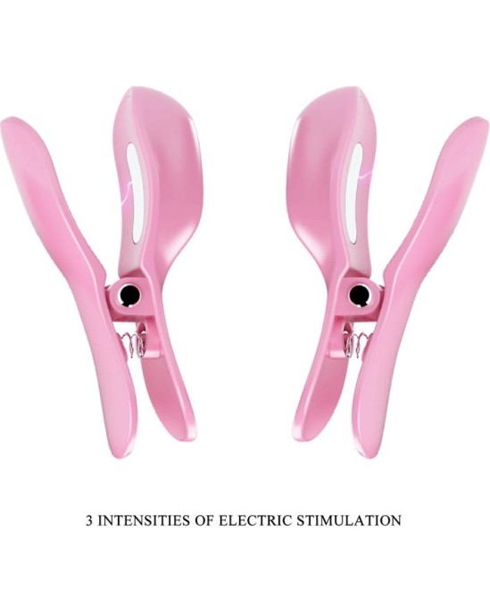 Prettylove Surprise Box Vibrating Egg and Electric Shock Nipple Clamps Pink