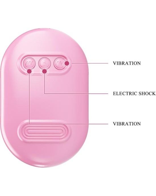 Prettylove Surprise Box Vibrating Egg and Electric Shock Nipple Clamps Pink