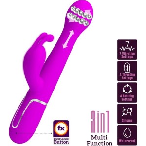 Prettylove Vibe with Thrusting and Rotating Beads Dejon Pink