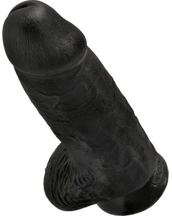 King Cock Dildo with Balls Chubby 9 Black