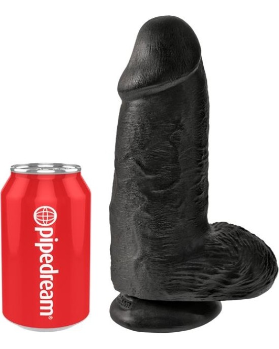 King Cock Dildo with Balls Chubby 9 Black