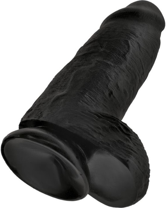 King Cock Dildo with Balls Chubby 9 Black