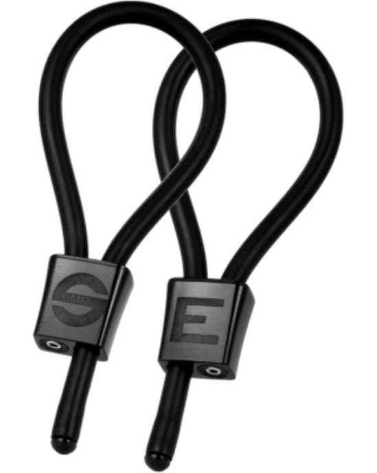 Electrastim PRESTIGE ELECTRA LOOPS ADJUSTABLE COCK RINGS BLACK