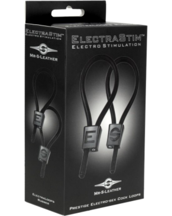 Electrastim PRESTIGE ELECTRA LOOPS ADJUSTABLE COCK RINGS BLACK