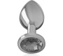 Intense Anal Toys INTENSE - ALUMINUM METAL ANAL PLUG WITH BLACK GLASS SIZE M