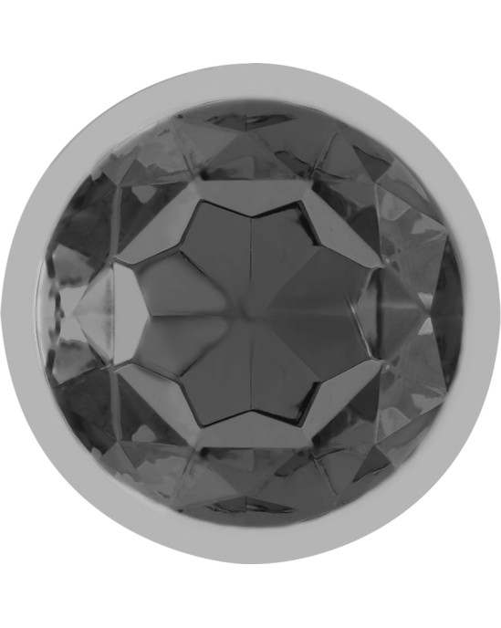 Intense Anal Toys INTENSE - ALUMINUM METAL ANAL PLUG WITH BLACK GLASS SIZE M