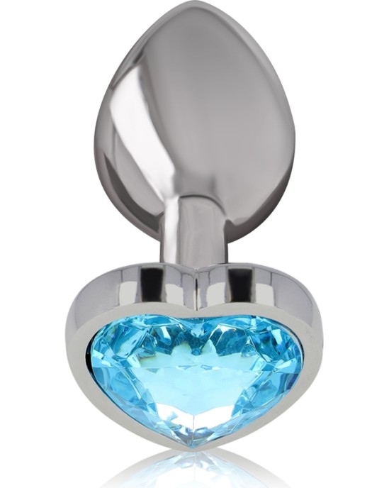 Intense Anal Toys INTENSE - ALUMINUM METAL ANAL PLUG BLUE HEART SIZE L