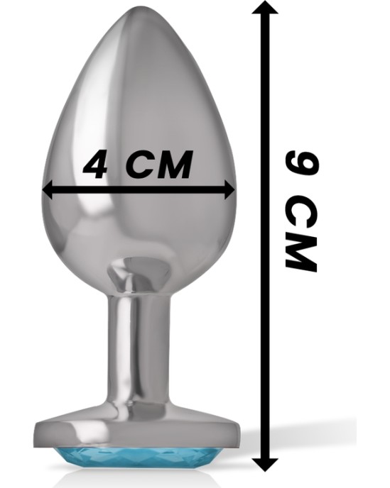 Intense Anal Toys INTENSE - ALUMINUM METAL ANAL PLUG BLUE HEART SIZE L