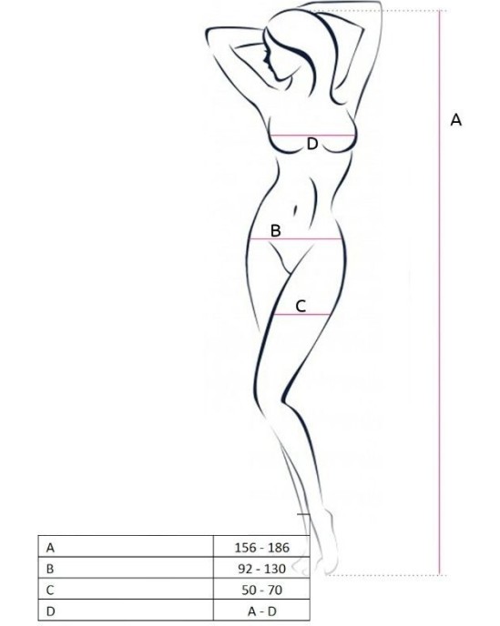 Passion Woman PASSION - WOMAN BS047 BLACK BODYSTOCKING ONE SIZE