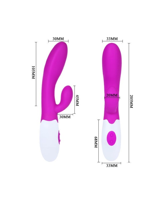 Pretty Love Flirtation ALVIS VIBRATOR WITH CLIT STIMULATION