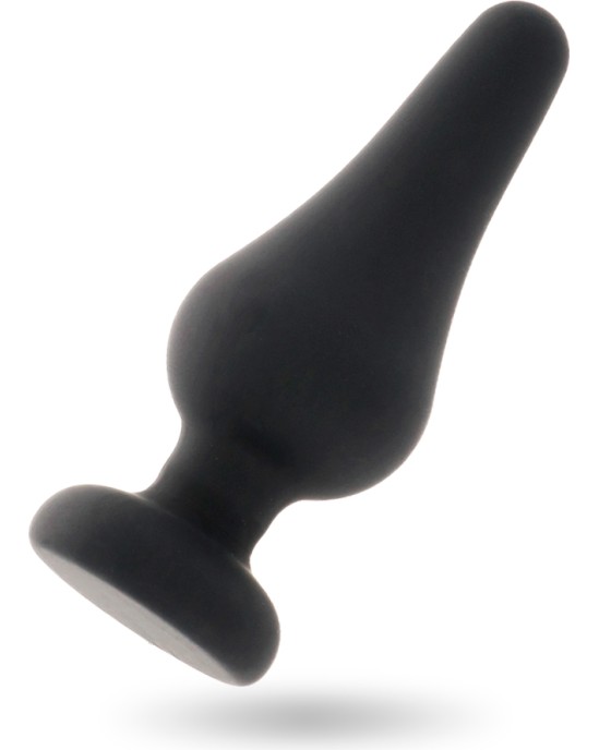 Intense Anal Toys Anālais silikona spraudnis melns 13 CM