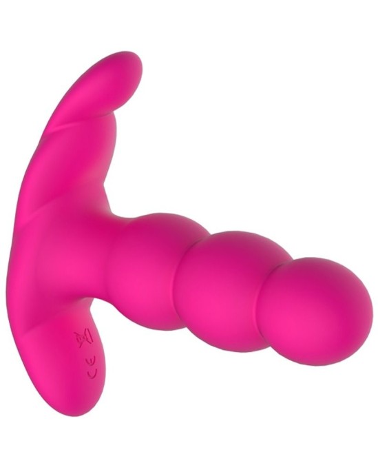 NALONE PEARL Anālais vibrators ar tālvadības pulti melnā krāsā