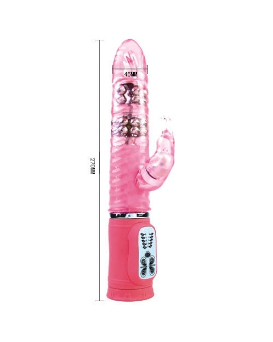 Baile Rotations Vibrators ar klitora stimulātoru 27cm