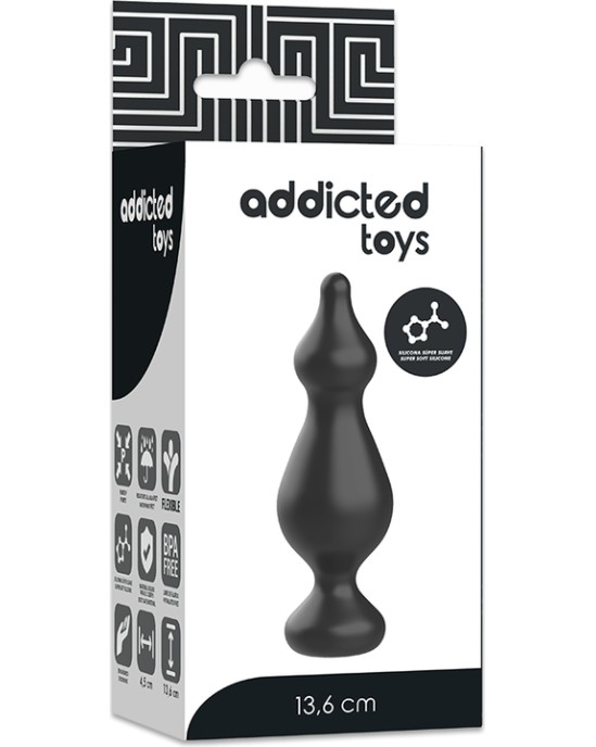 Addicted Toys ANAL SEXUAL PLUG 13.6CM melns