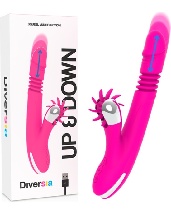 Diversia Vibrators ar klitora stimulātoru 24 CM