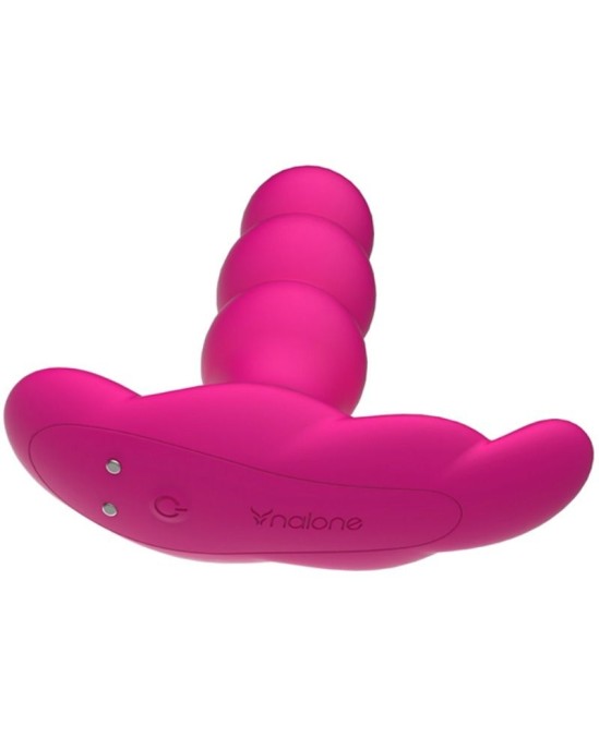 NALONE PEARL Anālais vibrators ar tālvadības pulti melnā krāsā