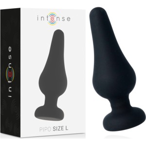 Intense Anal Toys Anālais silikona spraudnis melns 13 CM