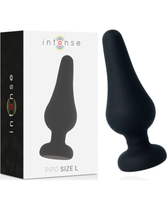 Intense Anal Toys Anālais silikona spraudnis melns 13 CM