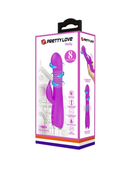 Pretty Love Smart PRETTY LOVE MOLLY RECHARGEABLE VIBRATOR ROTATING FUNCTION