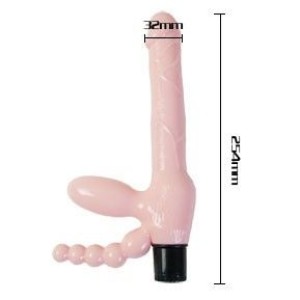 Baile Dubultais Dildo ar vibrāciju 25,4 CM