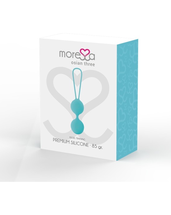 Moressa Silikona vaginālās bumbiņas tirkīza