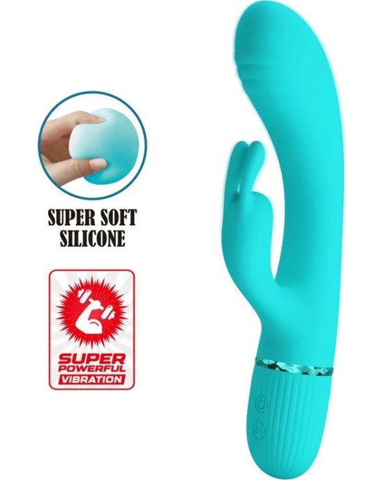 Prettylove Scocco Rabbit Vibrator Turquoise