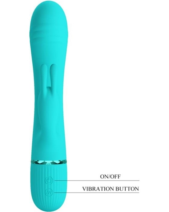 Prettylove Scocco Rabbit Vibrator Turquoise