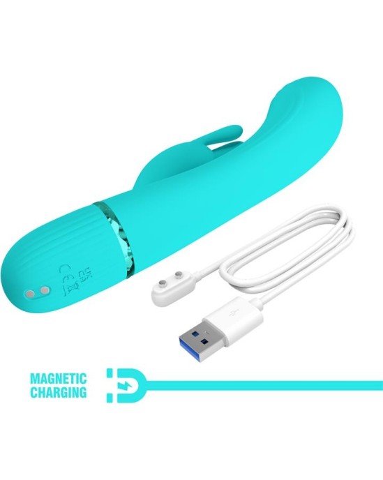 Prettylove Scocco Rabbit Vibrator Turquoise