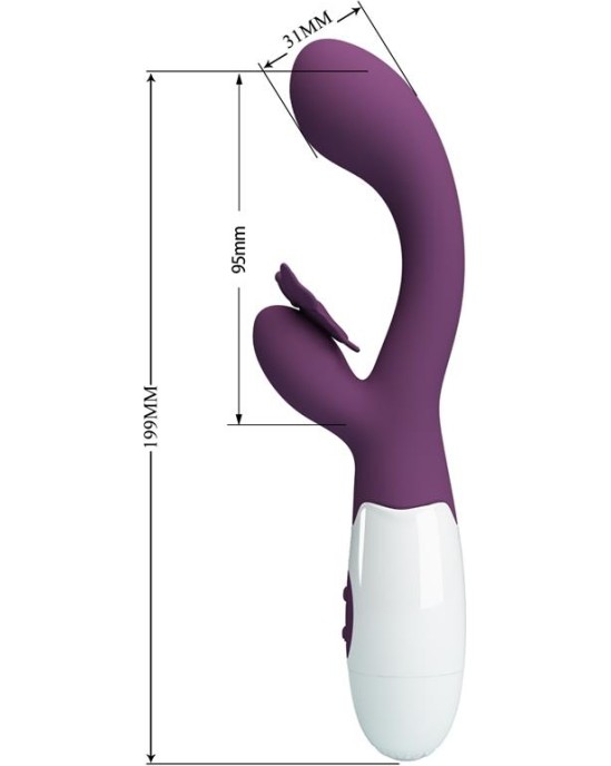 Prettylove Vibrator Butterfly Kiss 30 functions Purple