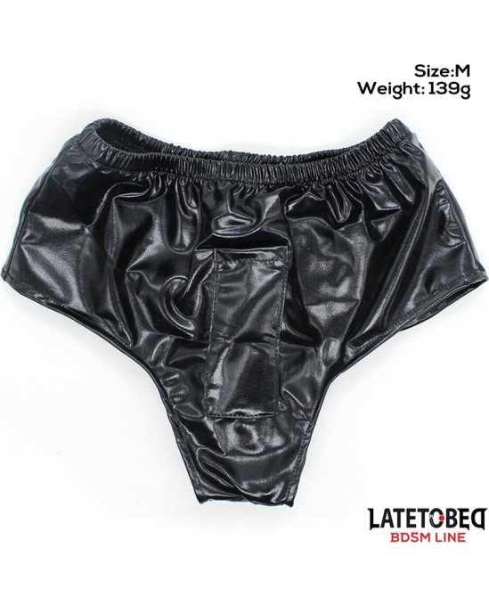 Latetobed Bdsm Line Elastic Panties with Vibrating Dildo One Size