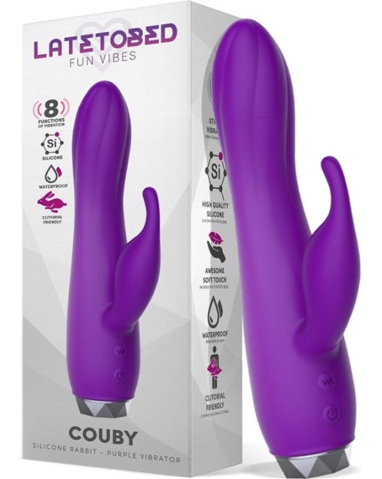 Latetobed Couby Silicone Rabbit Purple Vibrator