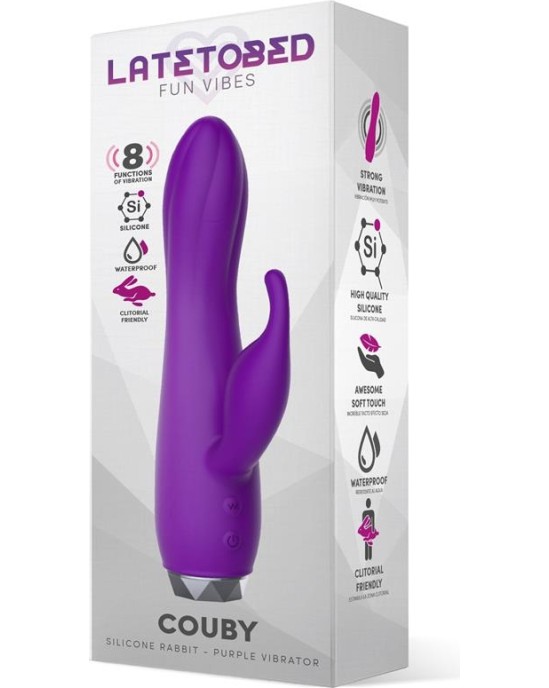 Latetobed Couby Silicone Rabbit Purple Vibrator